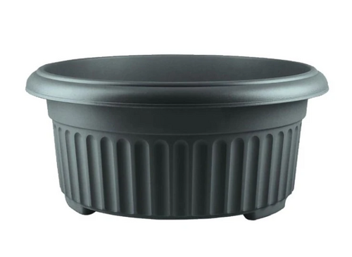 Corinthian Low Planter 45cm Black