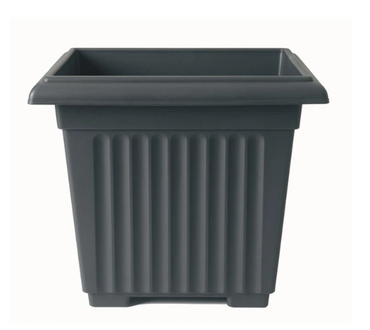 Corinthian Square Planter 40cm Black