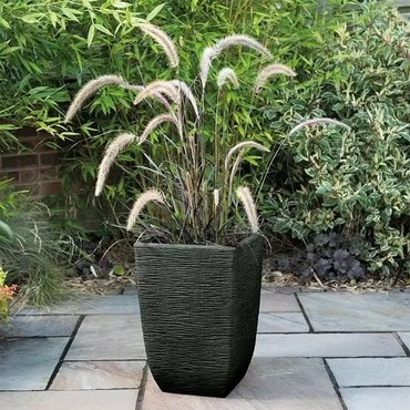 Cotswold Planter Tall Marble Green 33cm
