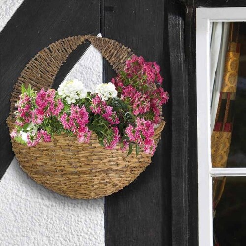 Country Rattan Wall Basket 16" - image 2