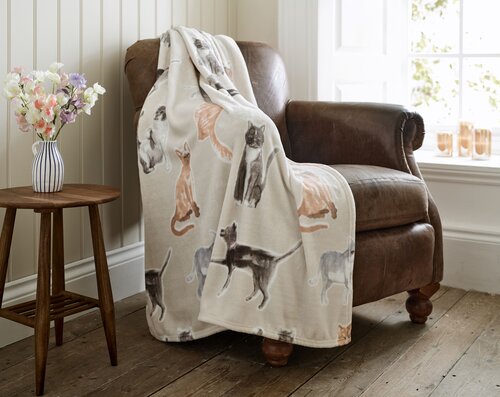 Cozy Comforts Clowder Throw Natural 130x170cm - image 1