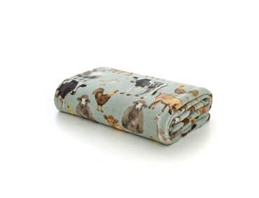 Cozy Comforts Farmyard Throw Green 130x170cm - image 3