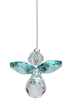 Crystal Guardian Angel Blue Zircon