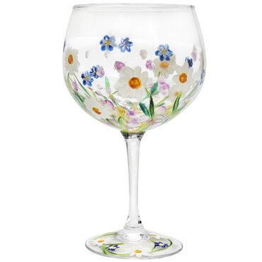 Gin Glass Dainty Daisies