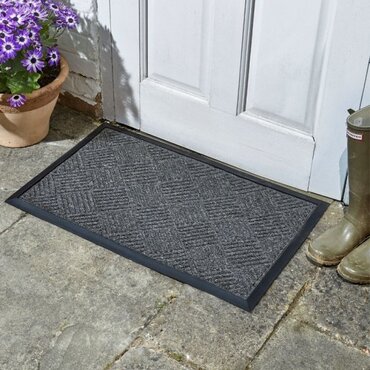 Doormat Anthracite Patterned 75x45cm