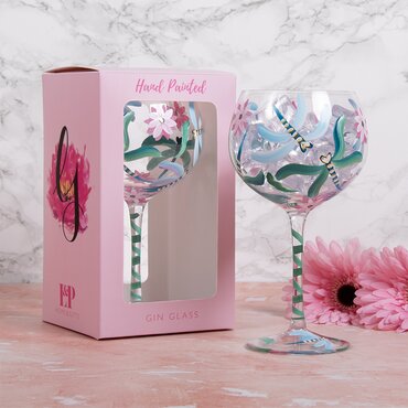 Gin Glass Dragonflies