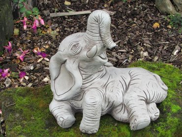 Elephant Laying Medium Garden Ornament - image 1