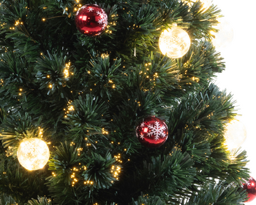 Fibre Optic Tree Artificial Christmas Tree with Baubles (150cm) - image 2