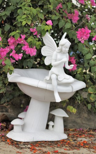 Fairy On A Toadstool White