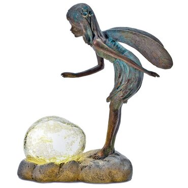 Fairy Standing with Solar Bubble Light - image 4