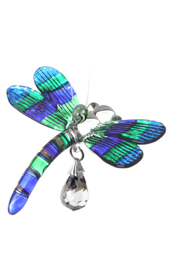 Fantasy Glass Dragonfly Peacock