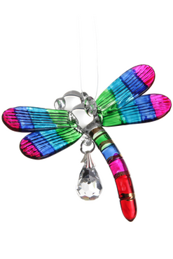 Fantasy Glass Dragonfly Rainbow