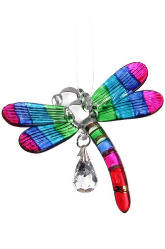 Fantasy Glass Dragonfly Rainbow