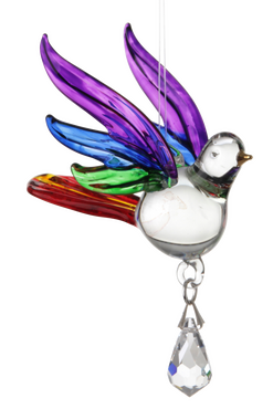 Fantasy Glass Songbird Rainbow