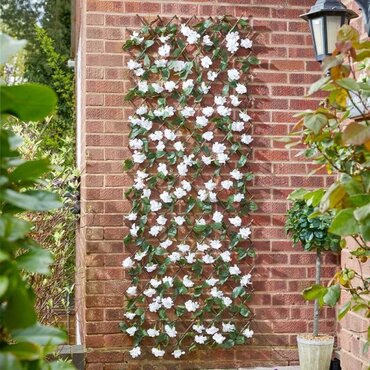 Faux 50 LED Solar InLit Hydrangea Trellis 180x60cm - image 2