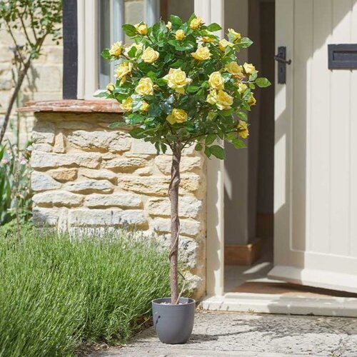 Faux Regent's Roses Sunshine Yellow 120cm - image 1