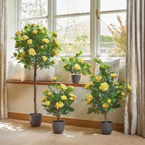 Faux Regent's Roses Sunshine Yellow 60cm - image 2