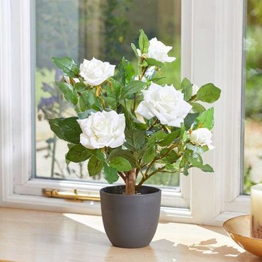 Faux Regent's Roses White 40cm - image 1