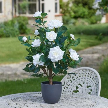 Faux Regent's Roses White 60cm - image 1