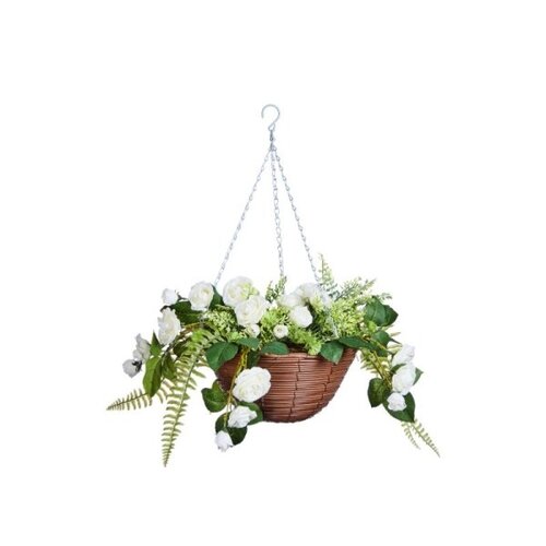 Faux Rose Sensation Basket 30cm - image 2