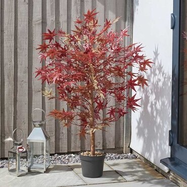 Faux Topiary Tree Red Acer 120cm - image 1