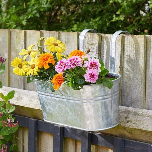 Fence & Balcony Planter Galvanised 12" - image 1