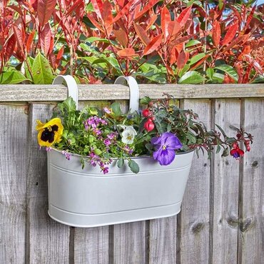 Fence Hanging Planter Sage 12" - image 2