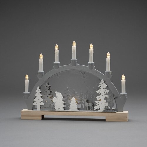 Festive Silhouette Scene Candle Welcome Light - image 1