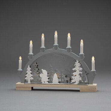 Festive Silhouette Scene Candle Welcome Light - image 1