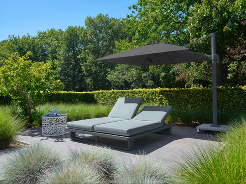 LIFE Fitz Roy Mist Grey Double Sunlounger Soltex