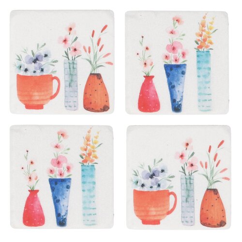 Floral Arrangement Resin Coaster