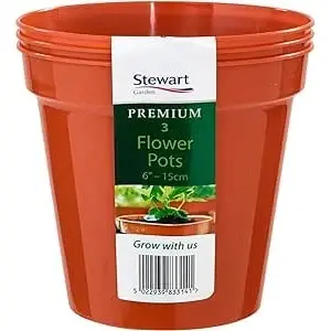 Flower Pot x 3 15cm Terracotta