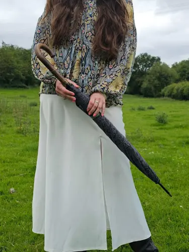 Fulton Umbrella Hampstead UV Strawberry Thief Graphite - image 3