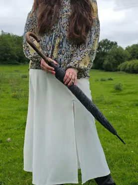 Fulton Umbrella Hampstead UV Strawberry Thief Graphite - image 3