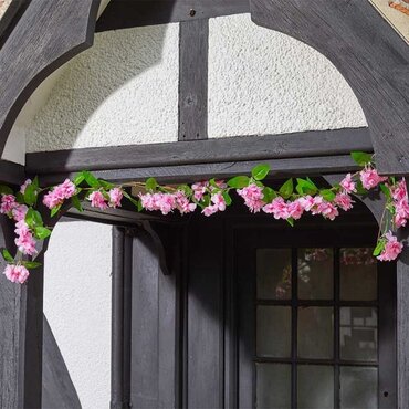 Faux Garland Decor Pink Blossom 180cm - image 2