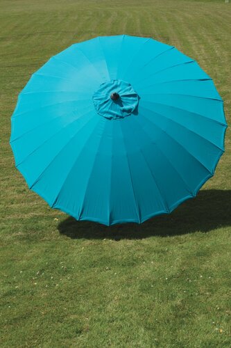 Geisha 2.7m Fibreglass Parasol Aqua - image 2