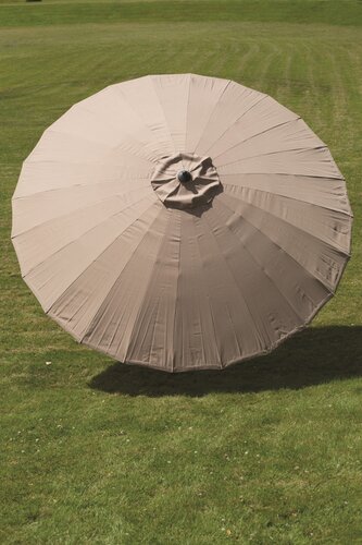 buy Geisha Taupe Fibreglass Parasol 2.7m