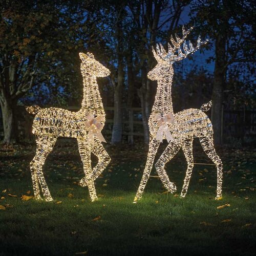 Gold Twist Stag 90cm (Warm White)