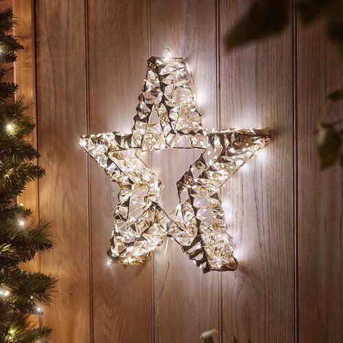 Gold Twist Star 40cm (Warm White) - image 1