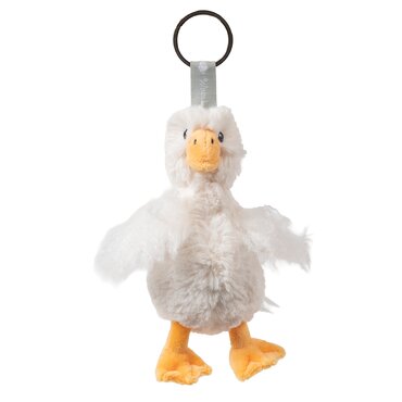 Goose Plush Keyring Pearl