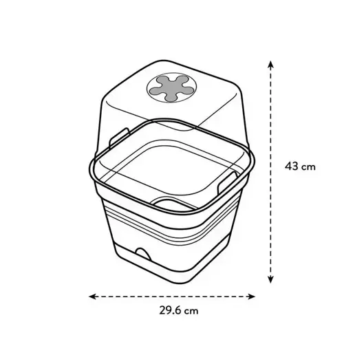 Green Basics Growpot Square All in1 30cm Leaf Green - image 7