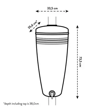 Green Basics Rain Catcher 35L Living Concrete - image 6