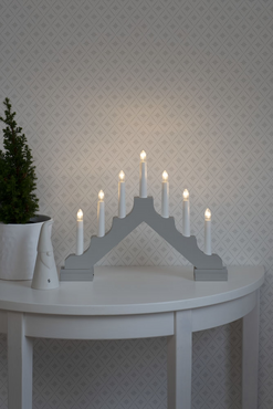 Grey Battery Powered Welcome Candlestick Arch Lights - image 3