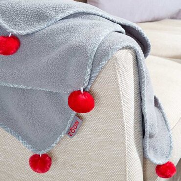 Grey Plaid Comforter 100x100cm - image 1