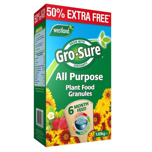 Gro-Sure 6 Month Slow Release Plant Food 1Kg+50% Extra Free