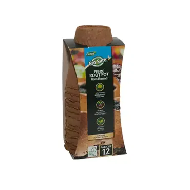 Gro-Sure Fibre Pots Round 8cm 12Pk - image 1