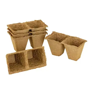 Gro-Sure Fibre Pots Square 6cm 80Pk - image 2