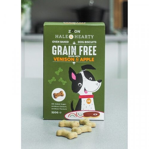 Hale & Hearty Venison & Apple Grain Free Biscuits 320g - image 1