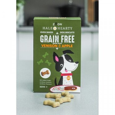Hale & Hearty Venison & Apple Grain Free Biscuits 320g - image 2