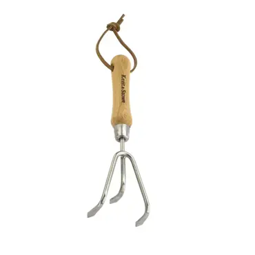 Hand 3 Prong Cultivator Stainless Steel - image 1